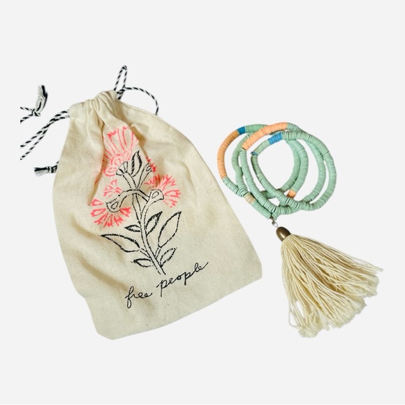 Free People Jewelry - Free People Beaded Bracelets with Tassel